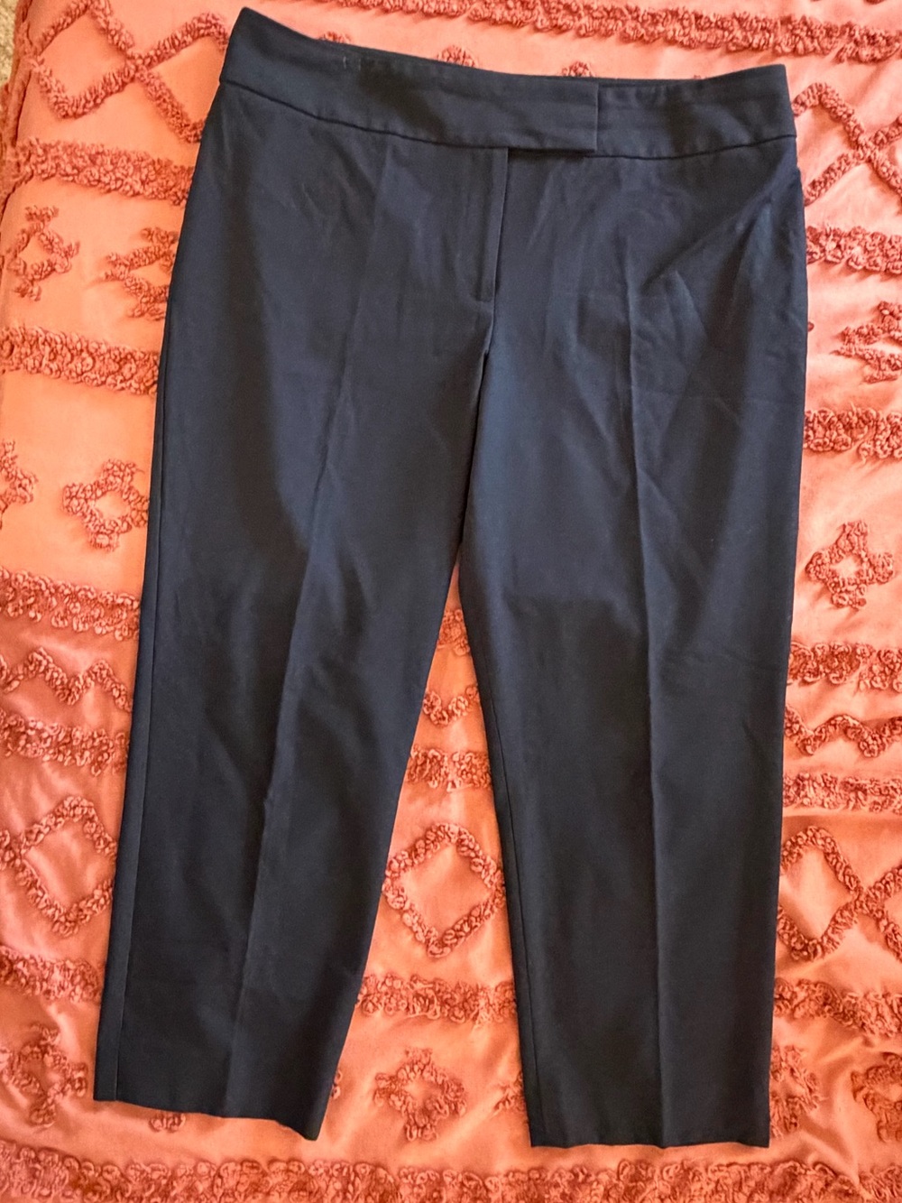 Talbots Navy Cropped Dress Pants